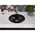 Hand Hammered Aluminum 17 inch Oval Drop In Bathroom Sink - Matte Black